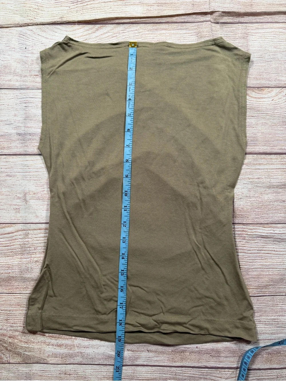 Club Monaco Olive Green Ruched Sleeveless‎ Tank Top